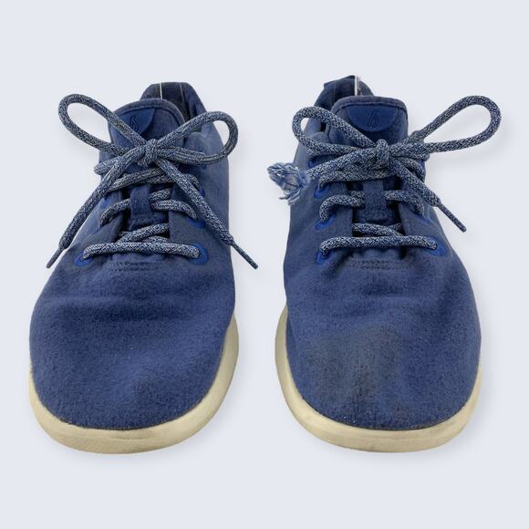 Men's Allbirds The Wool Runners Blue Merino Lace Up Cream Sole Sneaker 10 - Picture 2 of 8